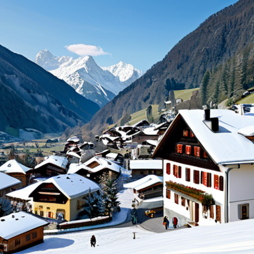 Home 7 Snowy Tyrolean Village**
"A charming Tyrolean village blanketed in snow, nestled in a valley with snow-capped mountains in the background, safe for work, appropriate content, fully clothed villagers walking around, modest homes, warm lighting, perfect anatomy, correct proportions, professional, family-friendly."
**